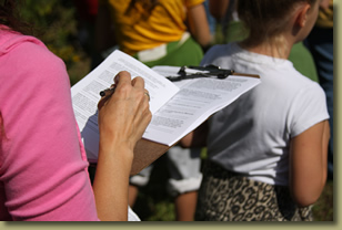 Picture of a girl holding a booklet
